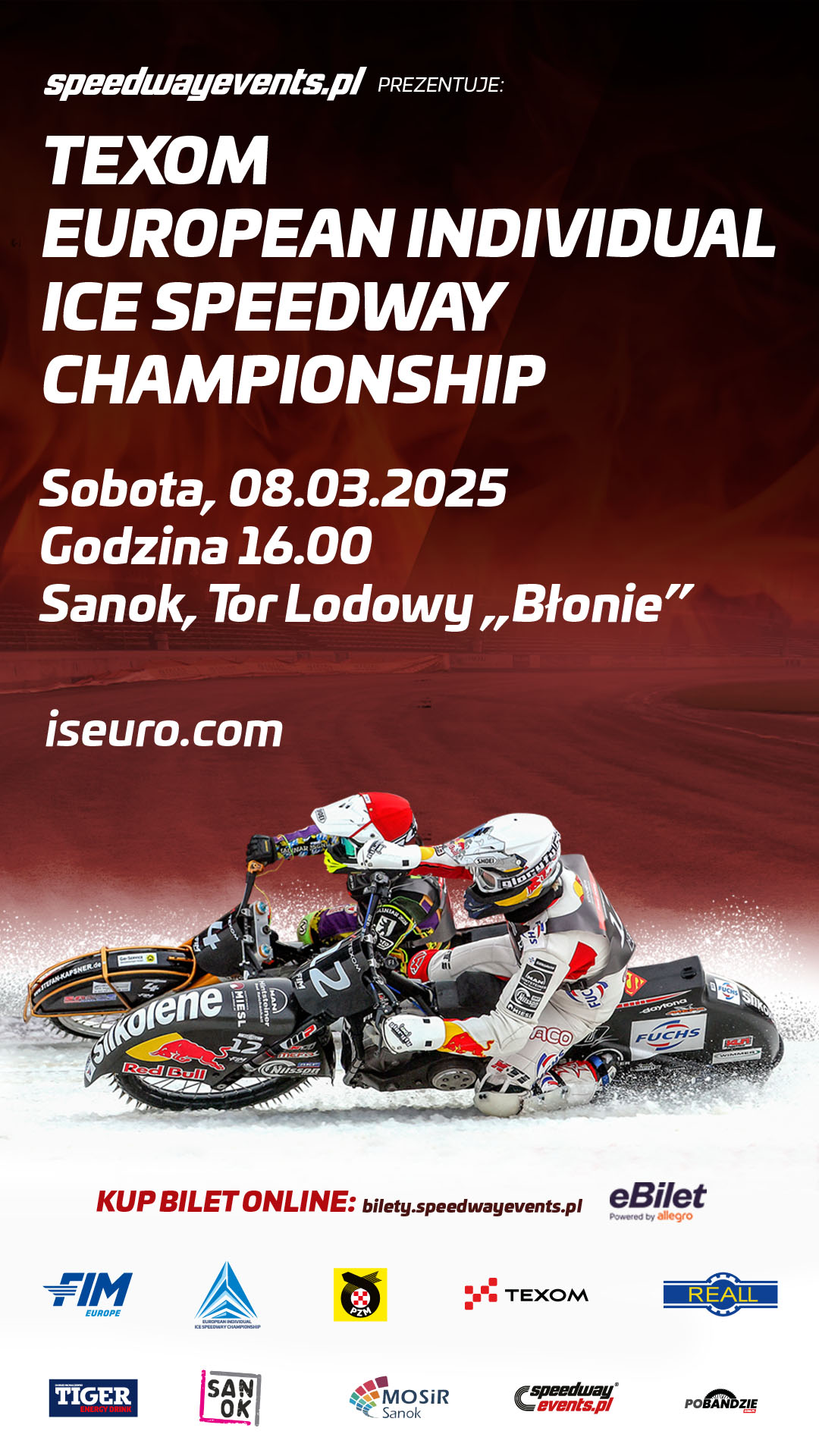 Instastory-MENL-Sanok-2025 European Individual Ice Speedway Championship już 8 marca w Sanoku  - ruszyła sprzedaż biletów