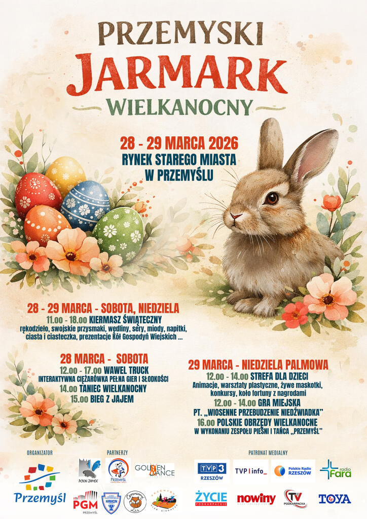 Jarmark-Wielkanocny-Plakat-V2-NET Zbliża się wielkimi krokami Przemyski Jarmark Wielkanocny 2026