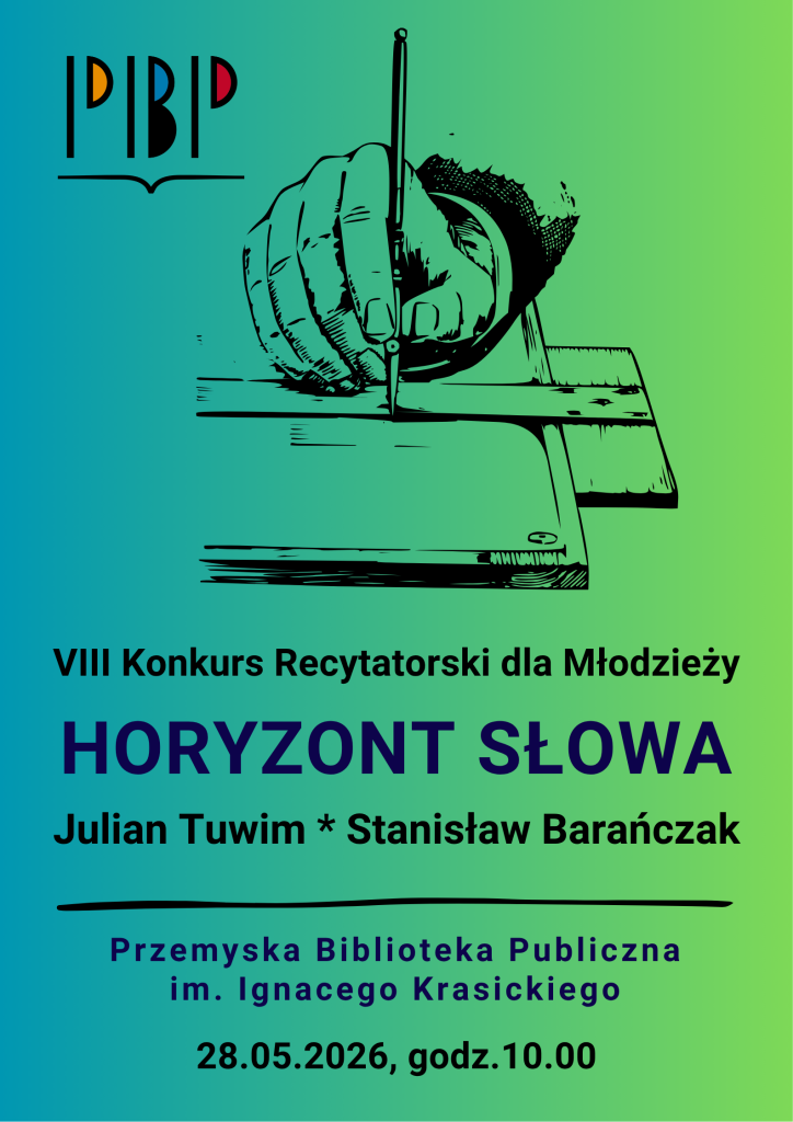 Horyzont-slowa-2026 Zbliża się VIII Wojewódzki Konkurs Recytatorski dla Młodzieży „Horyzont słowa”