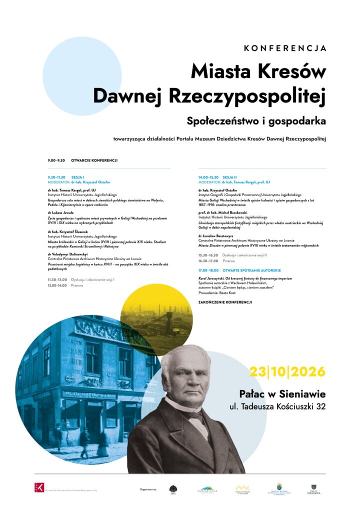Plakat-726x1024 Już wkrótce konferencja naukowa „Miasta Kresów Dawnej Rzeczypospolitej. Społeczeństwo i gospodarka”